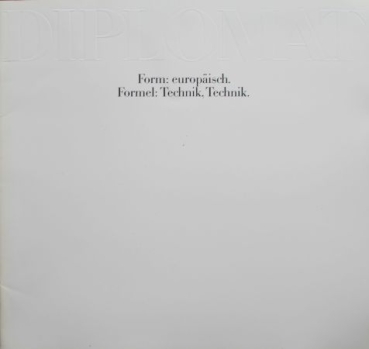 Opel Diplomat V8 Modelprogram 1969 Carbrochure (7529)